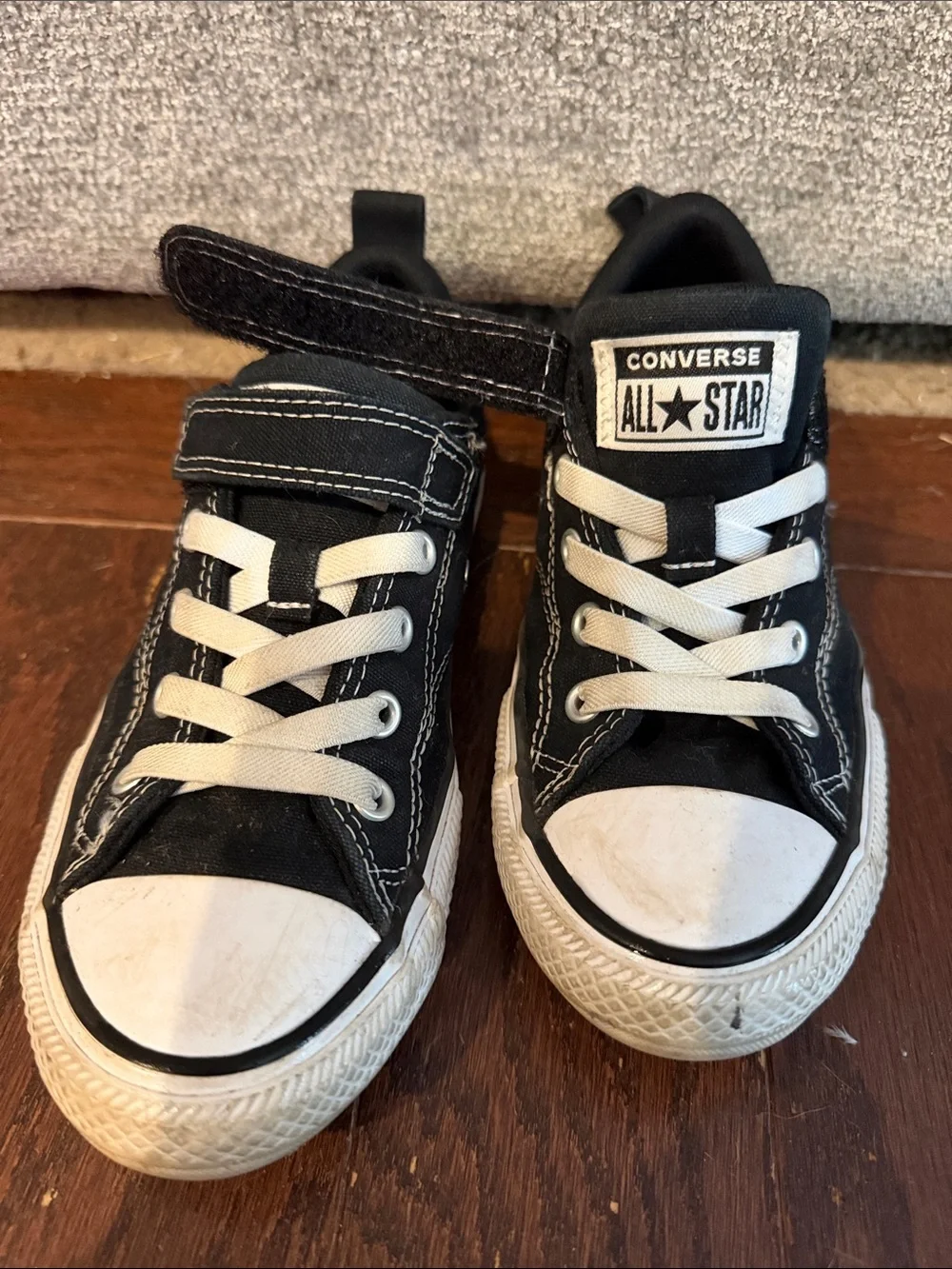 Converse Kids Black and White Low Top Sneakers